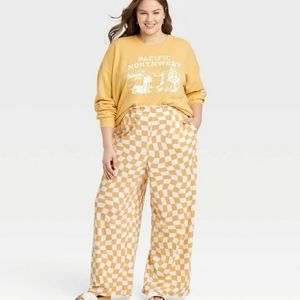 Women's Pacific Northwest Graphic Check Flare Pants